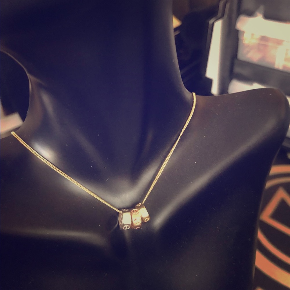18” 18rat Real Gold Tri color Pendant and chain